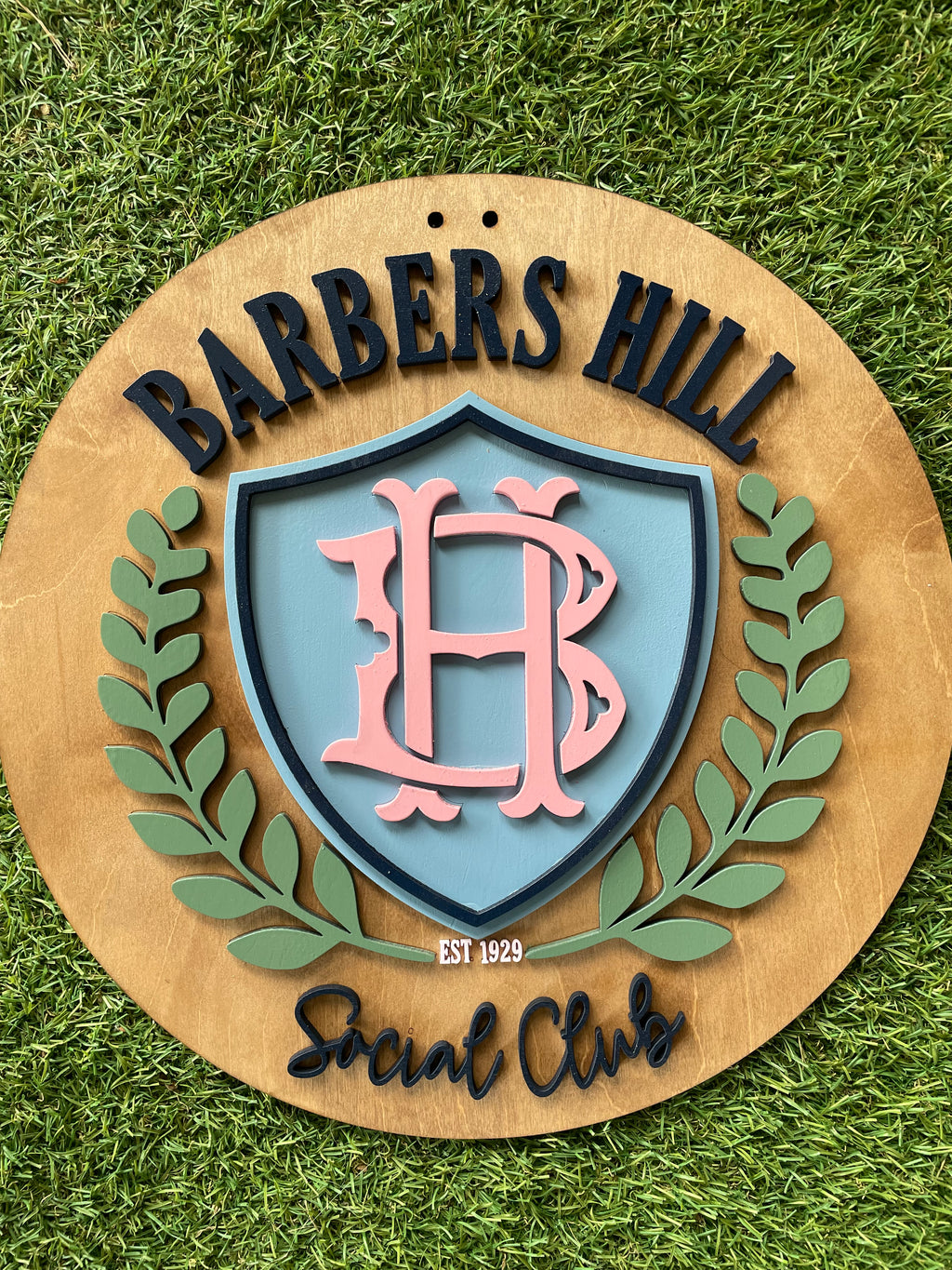 Barbers Hill Social Club Door Hanger